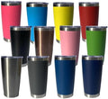 20oz insulted tumblers stainless steel cup Tumbler Bulk with push Lid, and metal straw powder coated coffee cup for cold and hot drinking (12, Classic color) by Unknown