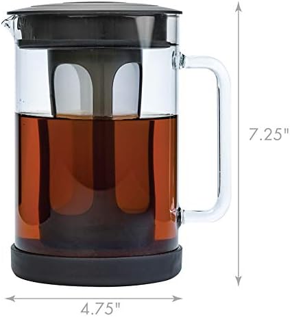 Primula Pace Cold Brew Iced Coffee Maker with Durable Glass Pitcher and Airtight Lid, Dishwasher Safe, Perfect 6 Cup Size, 1.6 Qt, Black - Image 3
