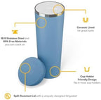 RTIC 28oz Everyday Tumbler, Insulated, Ceramic Lined, Denim - Image 3
