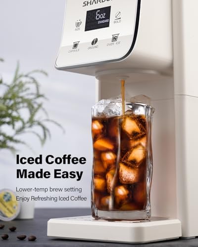 Coffee Maker Hot & Iced With Bold Setting,Single Serve Coffee Maker For K Cup And Grounds,52 Oz Removable Water Tank,6-14 Oz Brew Sizes,One Cup Kcup Coffee Machine With Reusable Filter, White - Image 2
