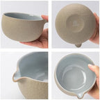 TEANAGOO Matcha Set with Spout, Dark Clay, Ceramic Bowl, Bamboo Whisk - Image 4