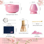 Buucup Matcha Whisk Set, Ceramic Matcha Kit with Bowl & Tools, Pink - Image 3