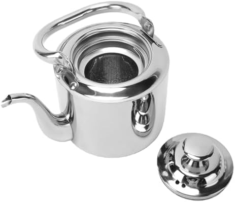 Stainless Steel Teapot with Infuser 304 Stove Top Tea Kettle for All Stovetops, 1.5L Whistling Gooseneck Spout Easy Pour & Wide Opening (1.5L) - Image 7