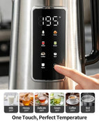 SHARDOR Electric Kettle 1.7L Stainless Steel, One Touch Start, Auto Shut-Off - Image 2