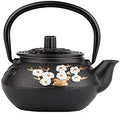 tetsubin cast iron teapot japanese tea kettle workshop with Stainless Steel Infuser(Plum bamboo pattern 10oz）【1.54 lb】 by Unknown