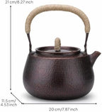 Electric Kettle Copper Tea Kettle Water Boiler Stovetop Kettle With High Arched Handle Polished Interior Grip suitable for home kitchens office tea stations dorm rooms - Image 5