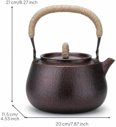 Electric Kettle Copper Tea Kettle Water Boiler Stovetop Kettle With High Arched Handle Polished Interior Grip suitable for home kitchens office tea stations dorm rooms - Image 5