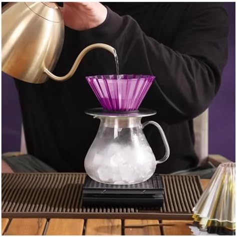 Ceramic Coffee Filter Cup Reusable Filters With Wood Stand Funnel Dripper Cake Accessories(Red) - Image 6