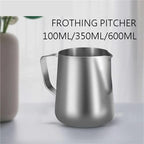 Milk Frother Jug Stainless Steel Container 100ML 350ML 600ML Frothing Pitcher Coffee Cups Latte Barista Espresso Maker(100ML Without Scale) - Image 3