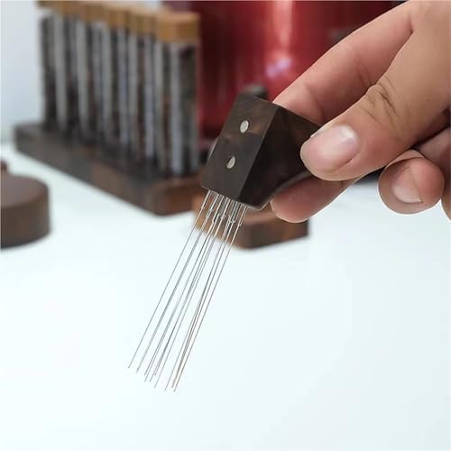Coffee Distribution Needle Magnetic Holder WDT Tool Espresso Stirrer Anti-Clumping Even Extraction12 Needles Portable Home Bari - Image 4