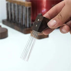Coffee Distribution Needle Magnetic Holder WDT Tool Espresso Stirrer Anti-Clumping Even Extraction12 Needles Portable Home Bari - Image 4