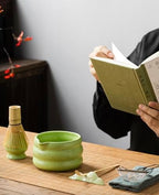 Matcha Tea Making Set 7 Piece Pack in Matcha Green, Ceramic Japanese Style Tea Ceremony Kit with Bowl, Whisk, Scoop and Stand for Home Use - Image 5