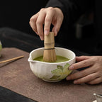 Hand-Painted Matcha Whisk Set, 8-Piece 3D Art Ceremony Kit with Unique Bowl, Bamboo Whisk, Sifter & Scoop for Exquisite Japanese Tea Making (Flower Pattern 4) - Image 5