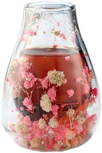 Premium Boutique Real Dried Flower Coffee Espresso Cup 5oz Shot Double Wall Heat Resistant Tea Cups Drinkware (Pink Yellow Small Flower Cup) by Unknown