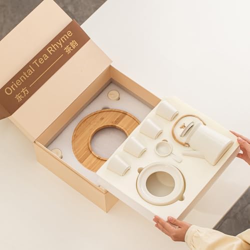 CHENP.HMC Porcelain Tea Sets Tea Warmer Set (Pure White) - Image 2