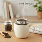 Stainless Steel Tea Infuser for Loose Leaf - Fine Mesh Strainer Fits Mugs & Cups (1.5-1.77 Inch Diameter) - Image 2