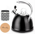 Harriet Whistling Tea Kettle for Stove Top, 2.5 QT Food-Grade Steel Teapot by Harriet