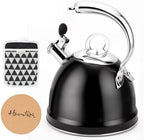 Harriet Whistling Tea Kettle for Stove Top, 2.5 QT Food-Grade Steel Teapot by Harriet