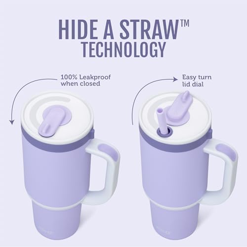 Ello Oasis 30oz Insulated Stainless Steel Tumbler with Straw, Take a Bow - Image 2