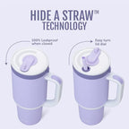 Ello Oasis 30oz Insulated Stainless Steel Tumbler with Straw, Take a Bow - Image 2