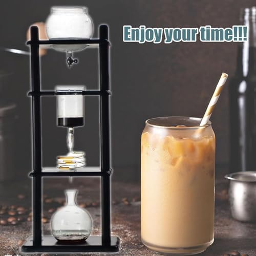 1000ml Cold Brew Drip Tower, Glass Coffee Dripper Maker, Slow Drip Japanese Cold Brew Maker, Detachable Glass Cold Brew Maker with Reusable Drip Filter, Coffee Lover - Image 2