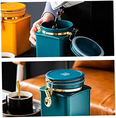 SHOWERORO Airtight Coffee Bean Storage Canister Sealed Food Storage Container for Coffee Beans Grounds and Tea Design with Secure Lid for Freshness - Image 5