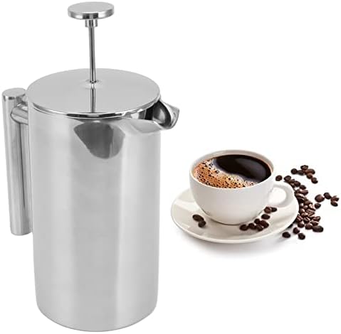 French Press Coffee Maker, Stainless Steel Coffee Press with Filter Screen Double Wall Teapot Insulated Tea Presses for Home Kitchen (1000ml) - Image 2
