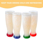 Lily's Home Freezer Beer Mugs, Set of 4-16 oz Double Wall Insulated with Liquid Gel, Frosty Chiller Cups, Break-Resistant Acrylic Freezable Glasses for Home Bar, Pool Parties, BBQ & Outdoor Gifts - Image 3