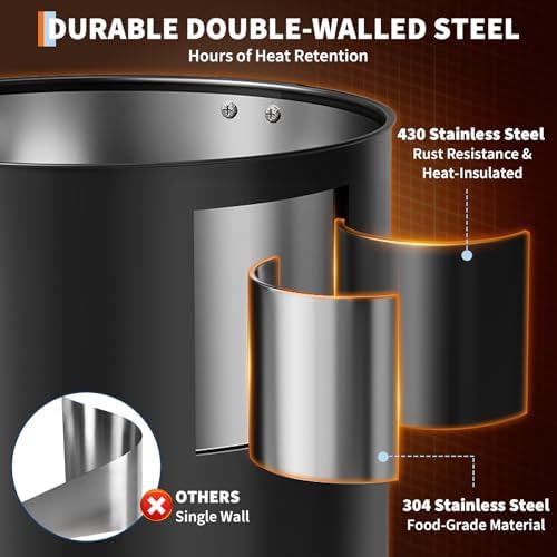 GarveeTech Commercial Electric Coffee Urn Hot Beverage Dispenser - Double Wall Stainless Steel, Large Capacity for Catering, Buffet, Parties, Events - Fast Heating - 12L/3.2 Gallon - Image 6