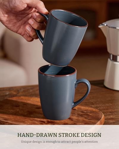 famiware Venus Coffee Mugs Set of 4, 13 oz Ceramic Stoneware Mug Cup Set - Image 3