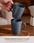 famiware Venus Coffee Mugs Set of 4, 13 oz Ceramic Stoneware Mug Cup Set - Image 3