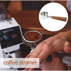 Espresso Machine Bottomless Portafilter51Mm Stainless Steel Coffee Machine Bottomless Filter Holder Portafilter Espresso Coffee Maker Wood Plastic Handle Filter(Color:A) (B) - Image 3