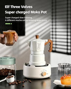 Bincoo MIni Triple Valve Moka Pot for One Person,Aluminium Stovetop Espresso Coffee Maker 1 Cup,High Pressure Rich Crema Moka Pot for Home Travel (White 1 cup) - Image 7