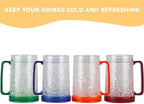 Lily's Home Freezer Beer Mugs - Set of 4 Freezable Gel-Filled 16 oz BPA-Free Acrylic Frozen Mugs for Outdoor Entertaining and Gifting - Image 4