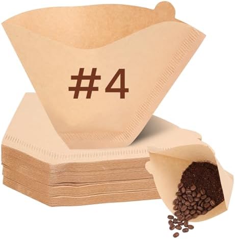 Coffee Filters #4, 600 Count Unbleached Extra Strong Cone by WGCC