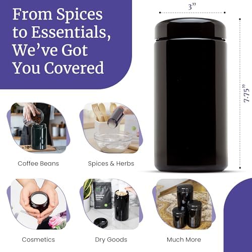 Infinity Jars 1L 34 fl oz Airtight Smell Proof Coffee Canister Set 10Pack - Image 4