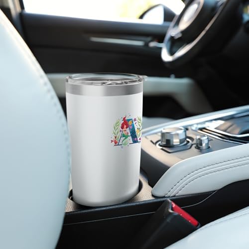 Disney Princess Alphabet Monogram Mermaid Letter A for Ariel Stainless Steel Insulated Tumbler - Image 6