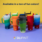 Silipint 32oz Silicone Tumbler with Handle, Flip Lid and Straw – BPA-Free, Non-Toxic, Freezer, Microwave, Dishwasher Safe Tumbler – Perfect for Tea, Smoothies (Evergreen) Pack of 1 - Image 7