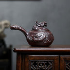 Tea Kettle Original Ore Retro Red Clay Panlong Teapot Household Side Handle Kung Fu Tea Set Ceramic Tea Infuser - Image 4