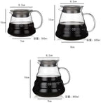 Pour Over Coffee Maker with Lid,Clear Glass for Coffee Shop，600ml - Image 2