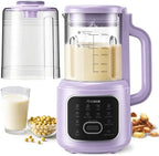 11-in-1 Nut Milk Maker - Automatic Multi-Function Milk Machine for Almond Milk, Oat, Soy, Yogurt,Juice with Self-Cleaning, Delay Timer, Keep Warm Ultra-Quiet(Purple) by Unknown