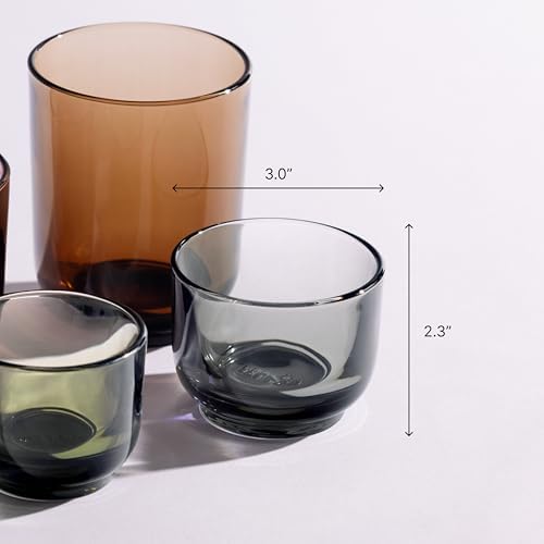 Fellow Pirch Cortado Cups 4.5 oz, Set of 2, Weighted Soda Lime Glass Smoke - Image 3