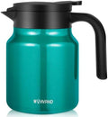 Insulated Coffee Carafe, 34 oz, Keeps Hot for 12H, Agave Teal by WYHVAND