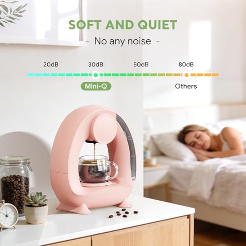 Pods and Grounds Single Serve Coffee Maker,Brew in 1 minute,Pink - Image 5