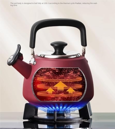 Stovetop Kettle Stainless Steel Whistling Tea Kettle for Gas Electric Ceramic Induction Stove Kettles for Stove(Red) - Image 6