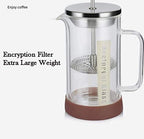 Coffee Maker - Stainless Steel & Glass French Coffee Press,Double Wall Thermal Insulated Borosilicate Glass Coffee Press. (Size : 350ML) - Image 2