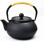 Cast iron teapot,classic tea kettle,Cast Iron Tea Pot,Teapot Japanese Tetsubin Cast Iron Tea Kettle With Stainless Steel Infuser Black(Size:600ML) (Color : Black, Size : 600ML) by Unknown