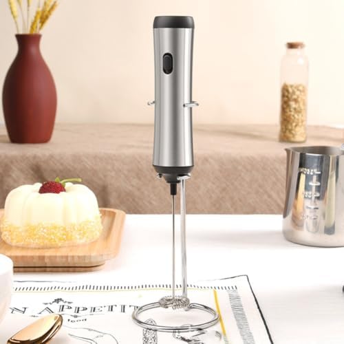 Electric Milk Frother, 304 Stainless Steel Handheld Foam Maker - Image 4