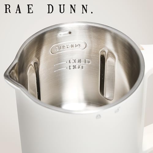 Rae Dunn 8-in-1 Nut & Plant Milk Maker – Almond, Oat, Soy & More – 800ml Cold / 700ml Hot – Automatic, Delay Start, Self-Clean – Includes Stirrer, Measuring Cup & Brush, Cream - Image 7