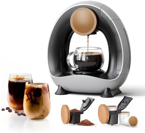 Pods and Grounds Single Serve Coffee Maker,Brew in 1 minute by BENFUCHEN